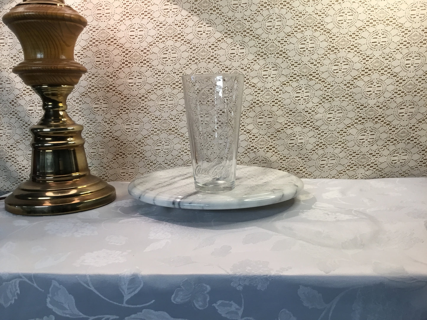 Outlayed Coca-Cola Glass