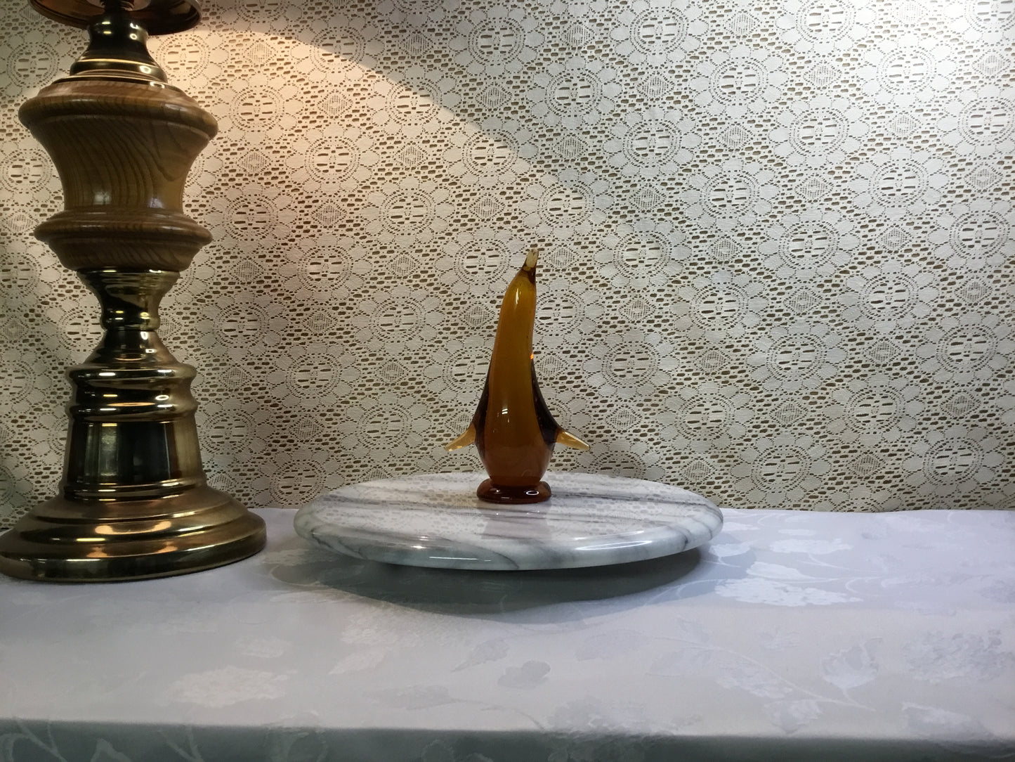 Vintage Altaglass Amber Penguin