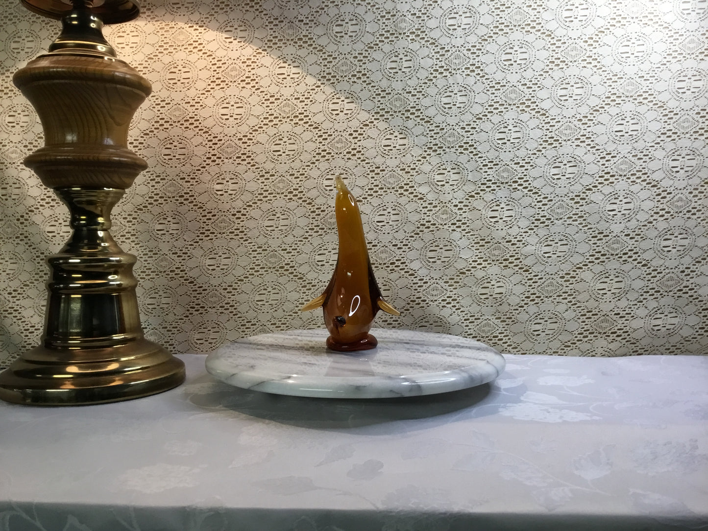 Vintage Altaglass Amber Penguin
