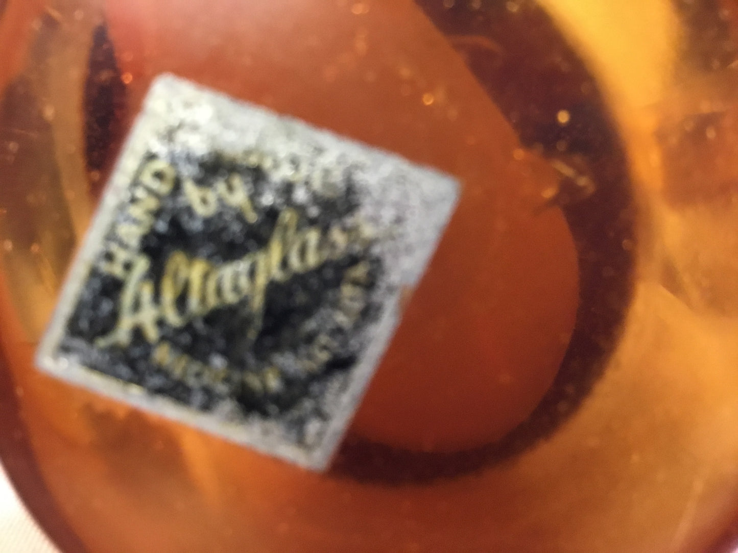 Vintage Altaglass Amber Penguin