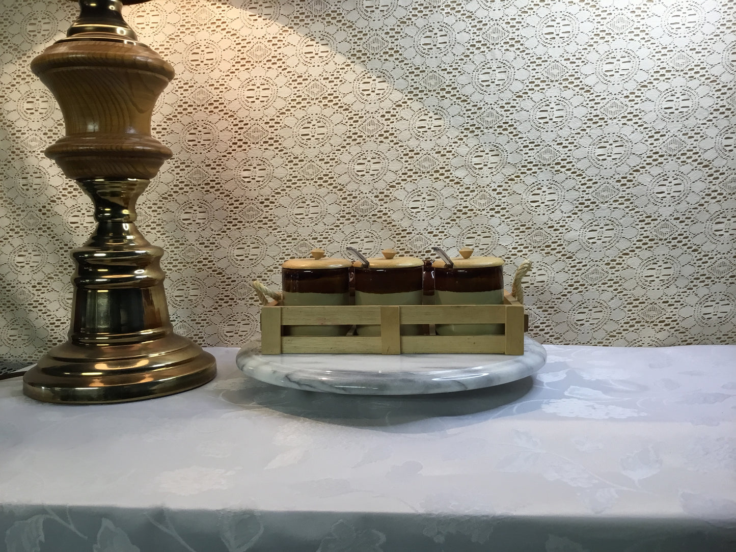Wood Condiment Crate Set