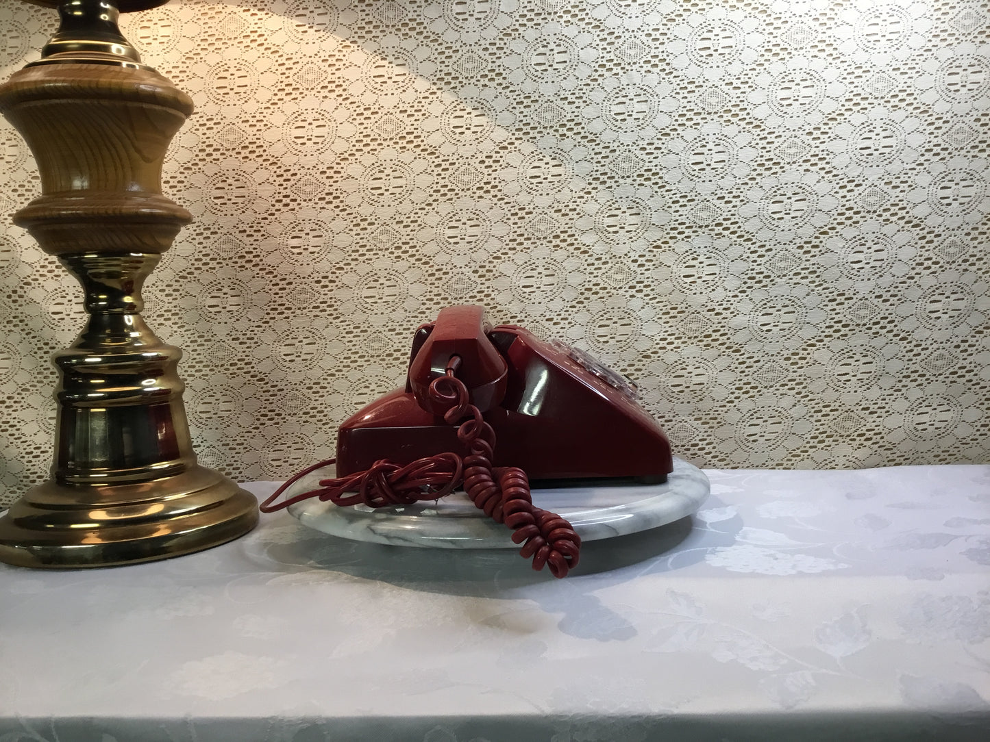 Vintage Automatic Red Rotary Phone