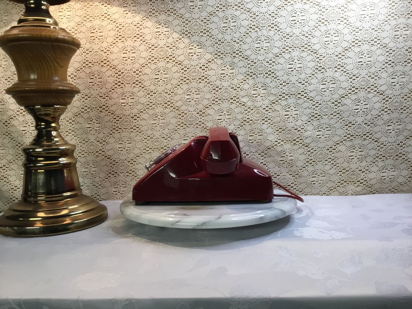 Vintage Automatic Red Rotary Phone