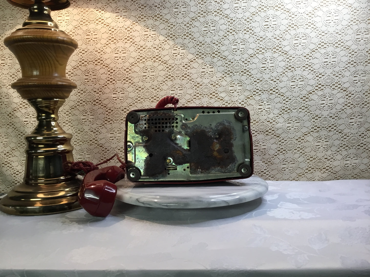 Vintage Automatic Red Rotary Phone