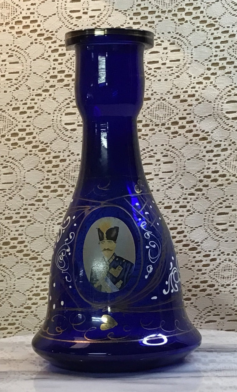 Blue and Gold Bohemian Vase