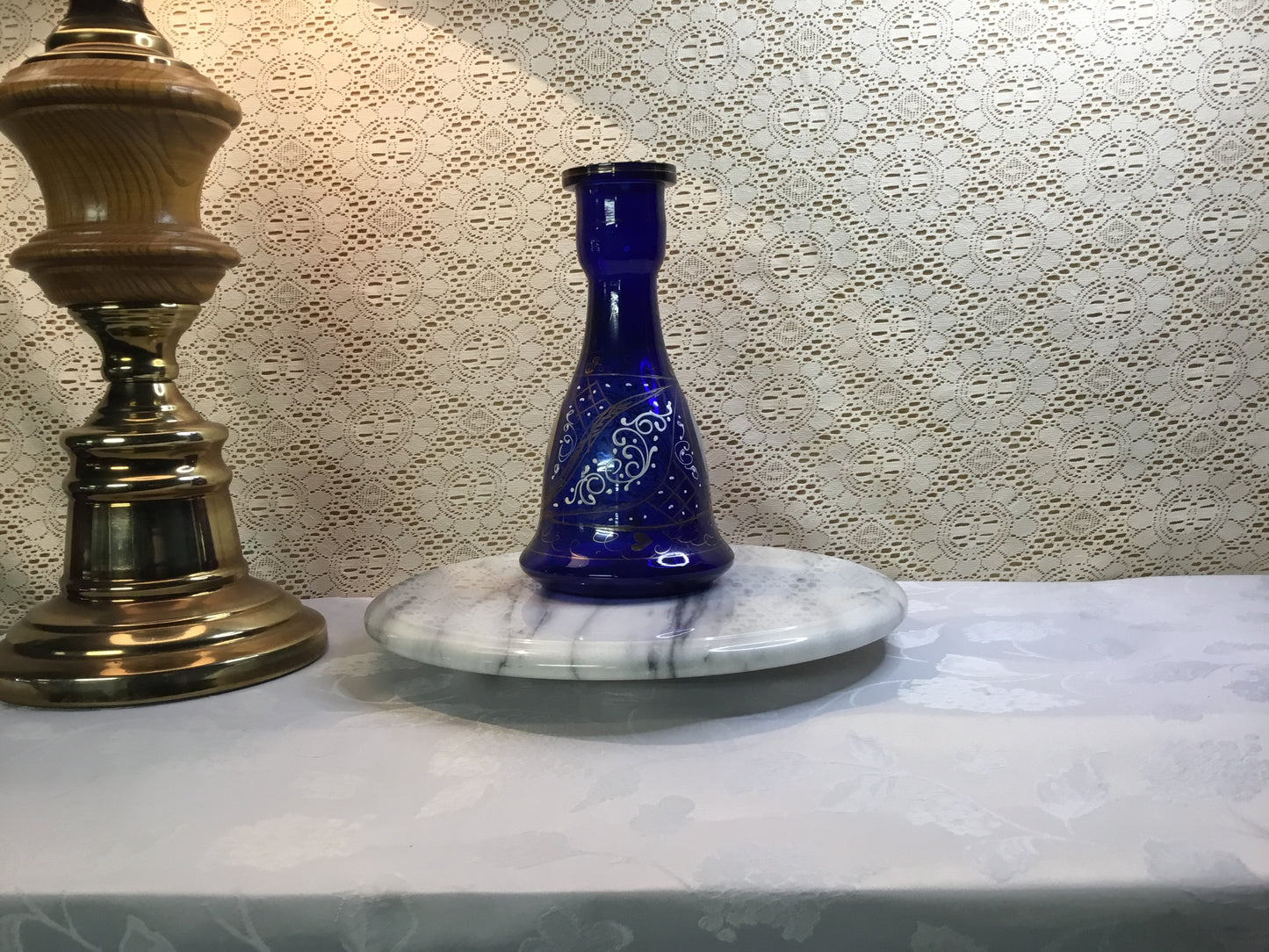 Blue and Gold Bohemian Vase