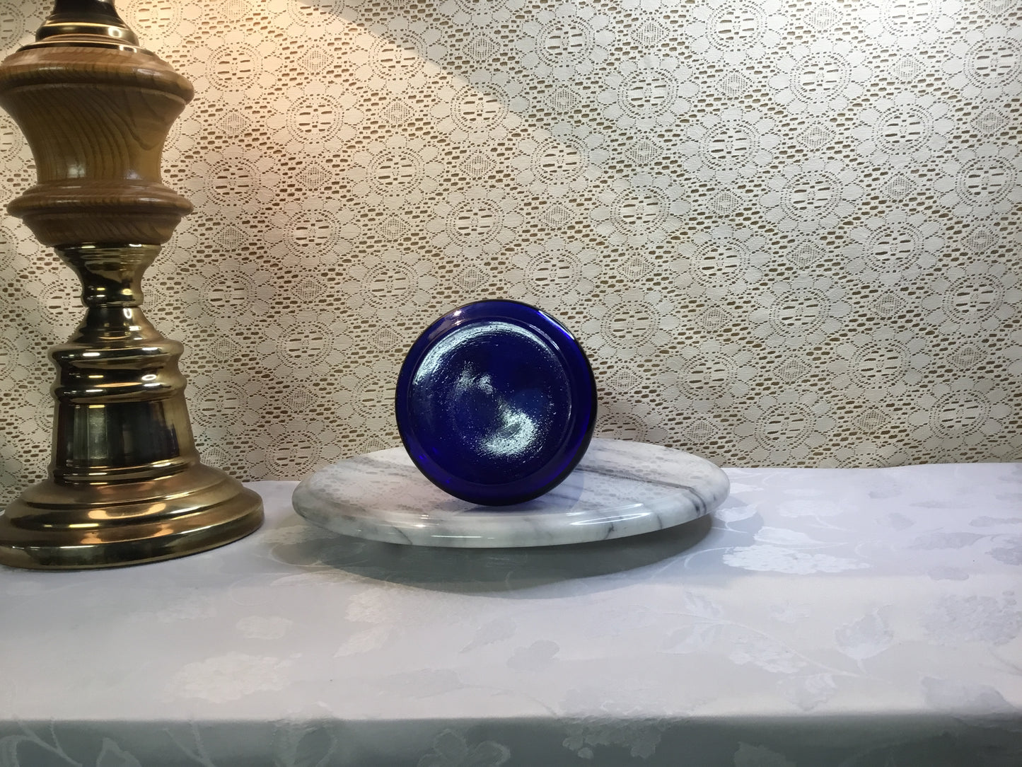 Blue and Gold Bohemian Vase
