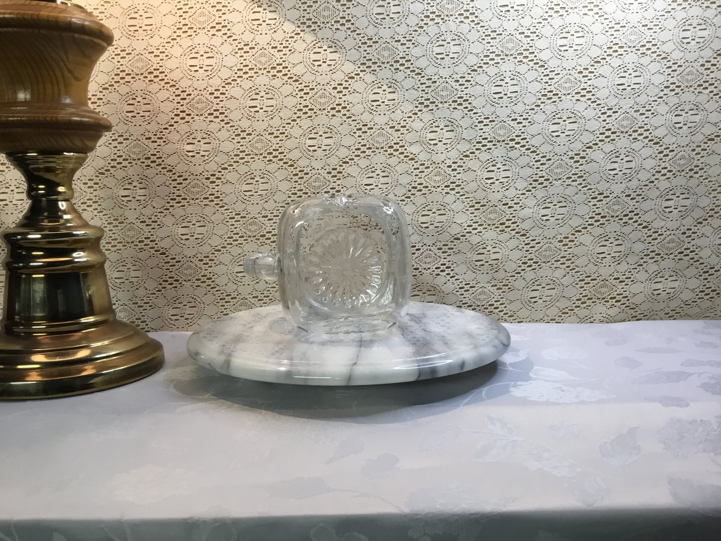 Vintage Anchor Hocking Square Prescut Pitcher