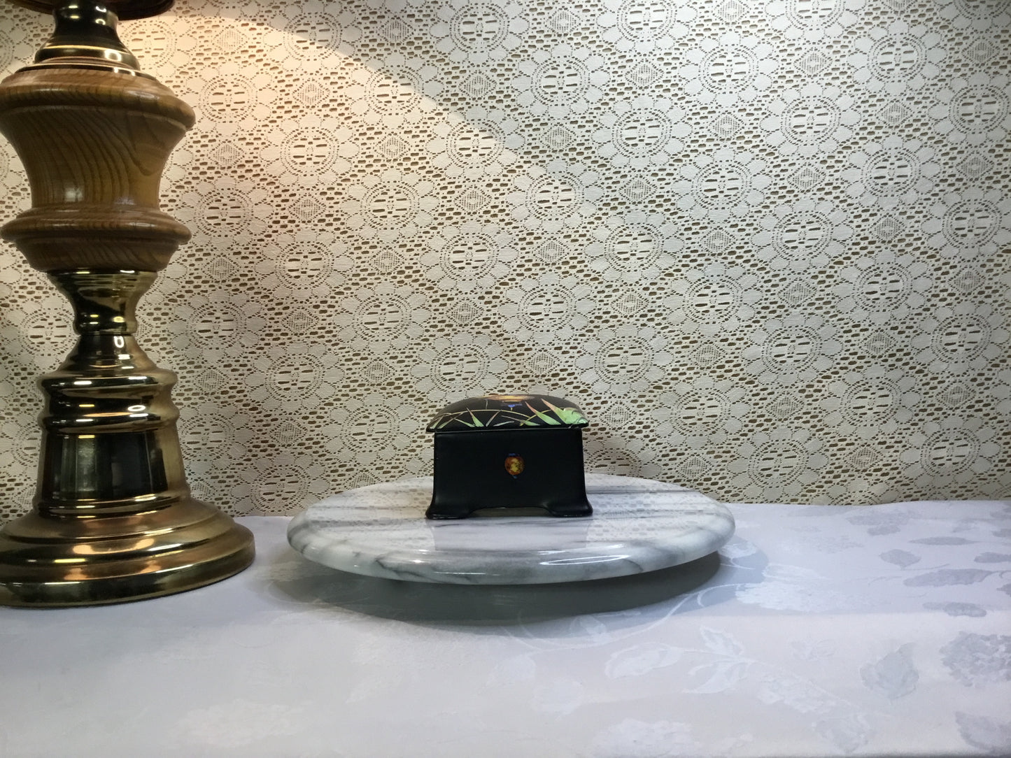 Vintage C. 1920s-30s Crown Ducal Ironstone Box Lantern Pattern