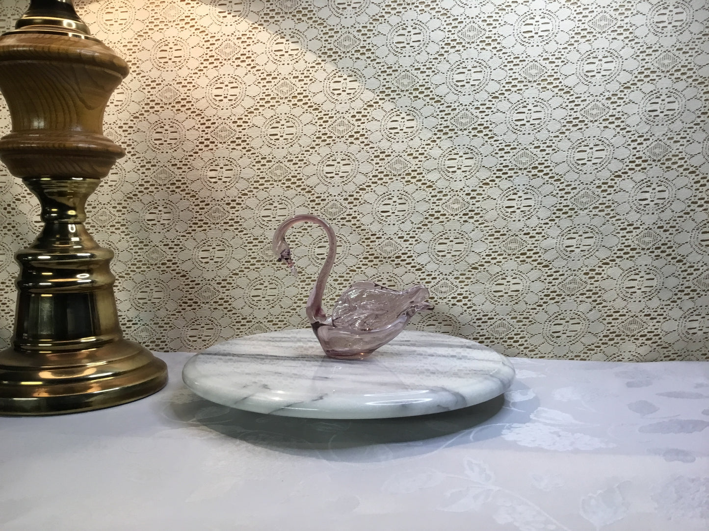 Vintage Altaglass Swan Light Purple