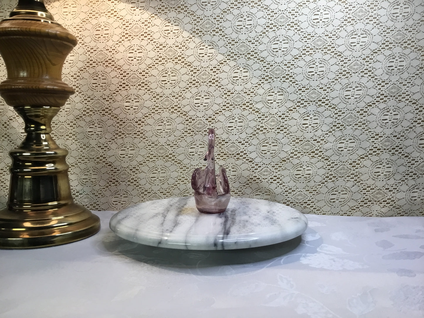 Vintage Altaglass Swan Light Purple