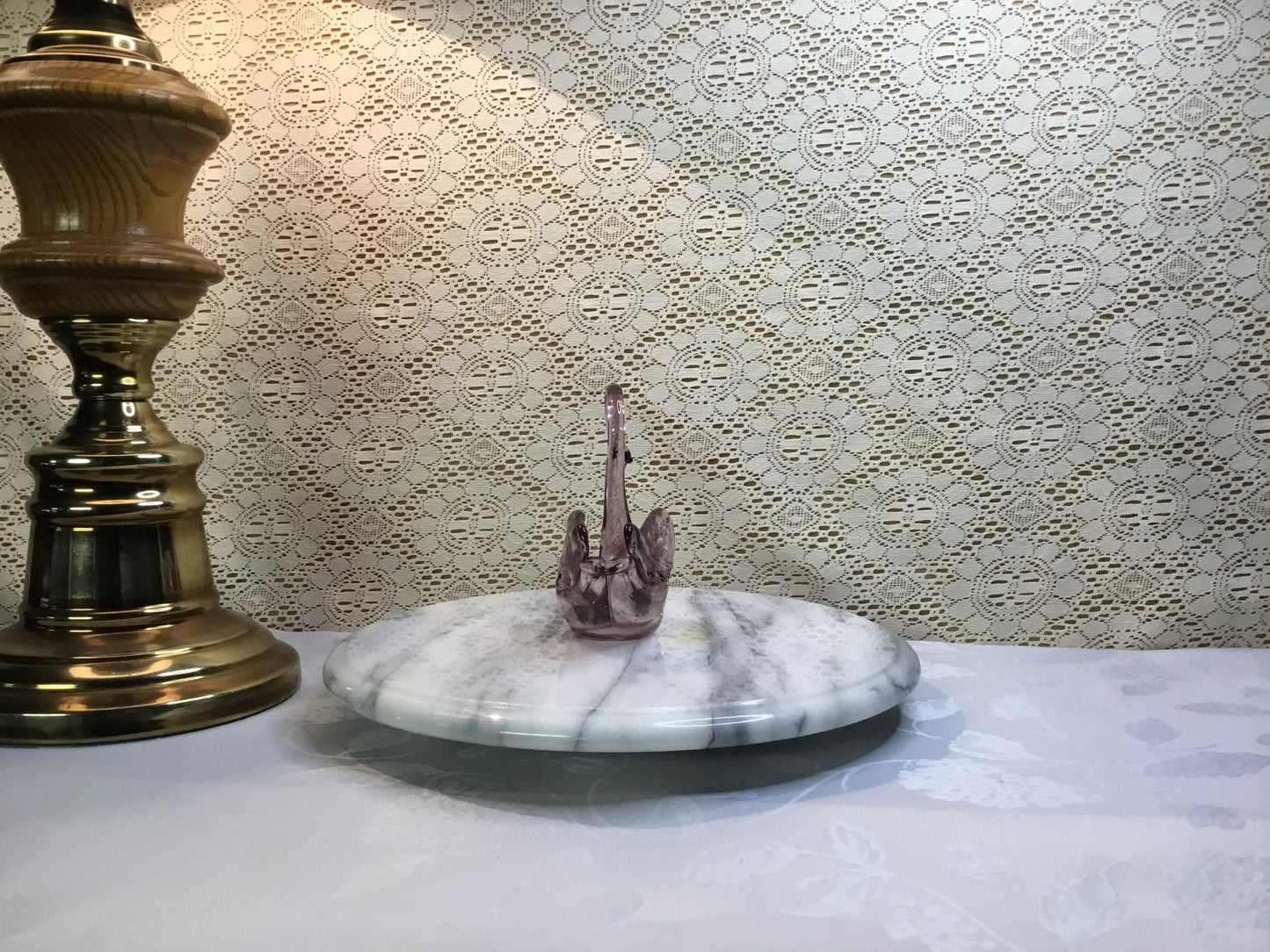 Vintage Altaglass Swan Light Purple