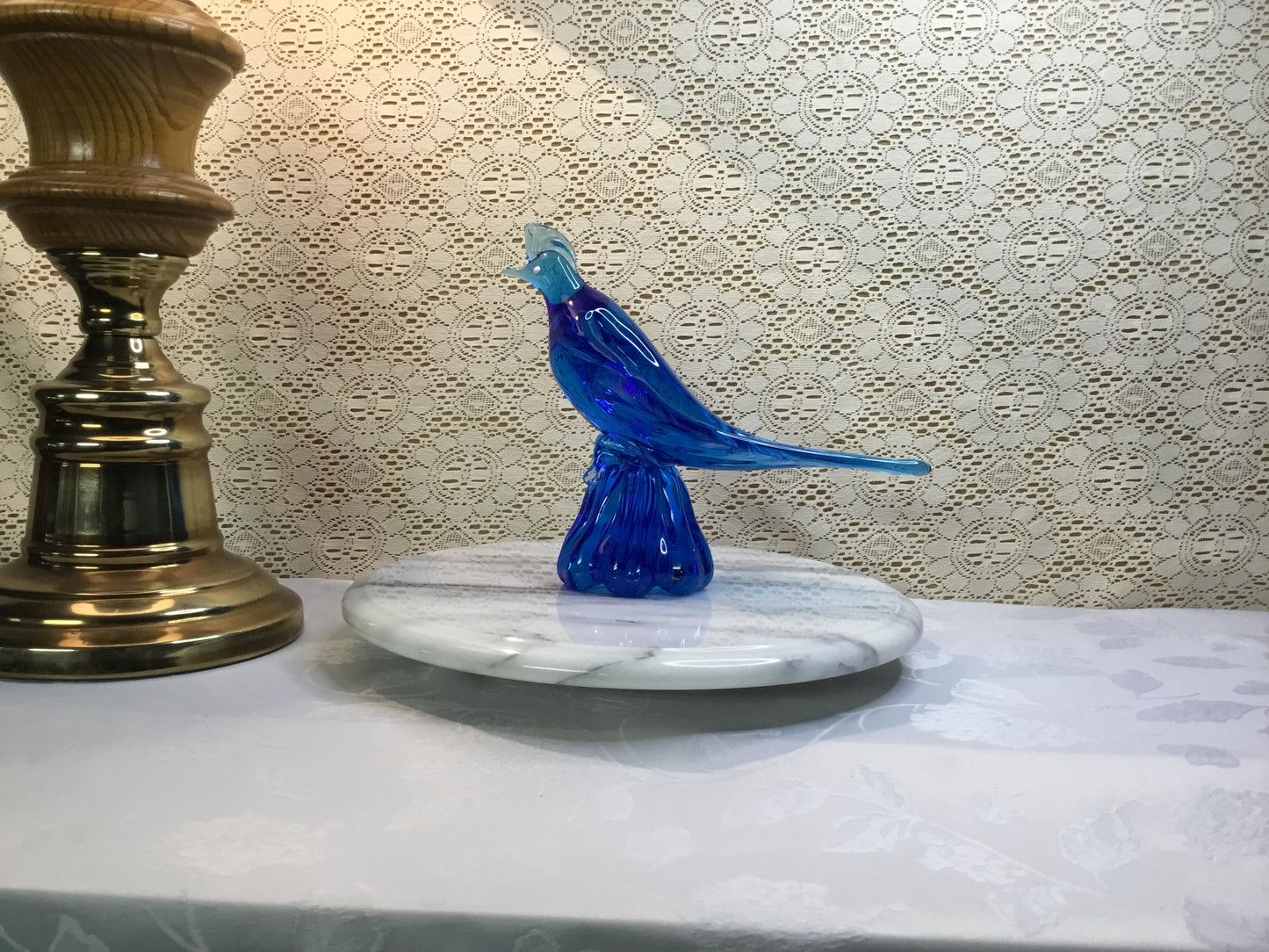 Vintage Altaglass Large Blue Bird