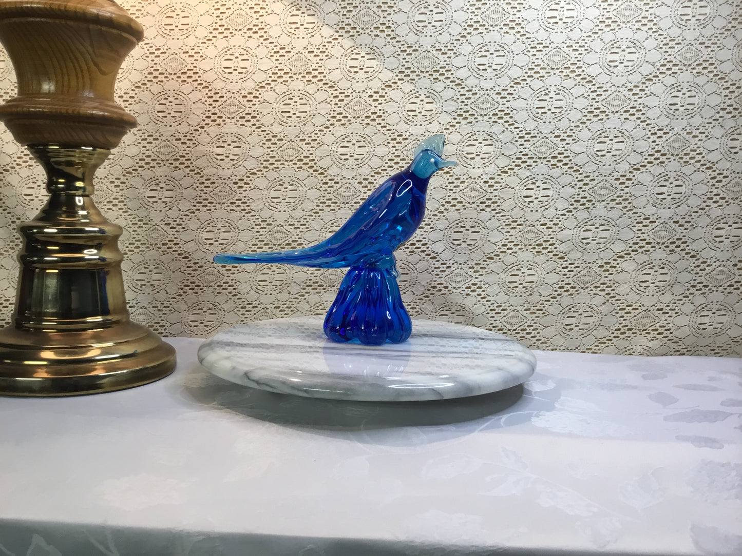 Vintage Altaglass Large Blue Bird