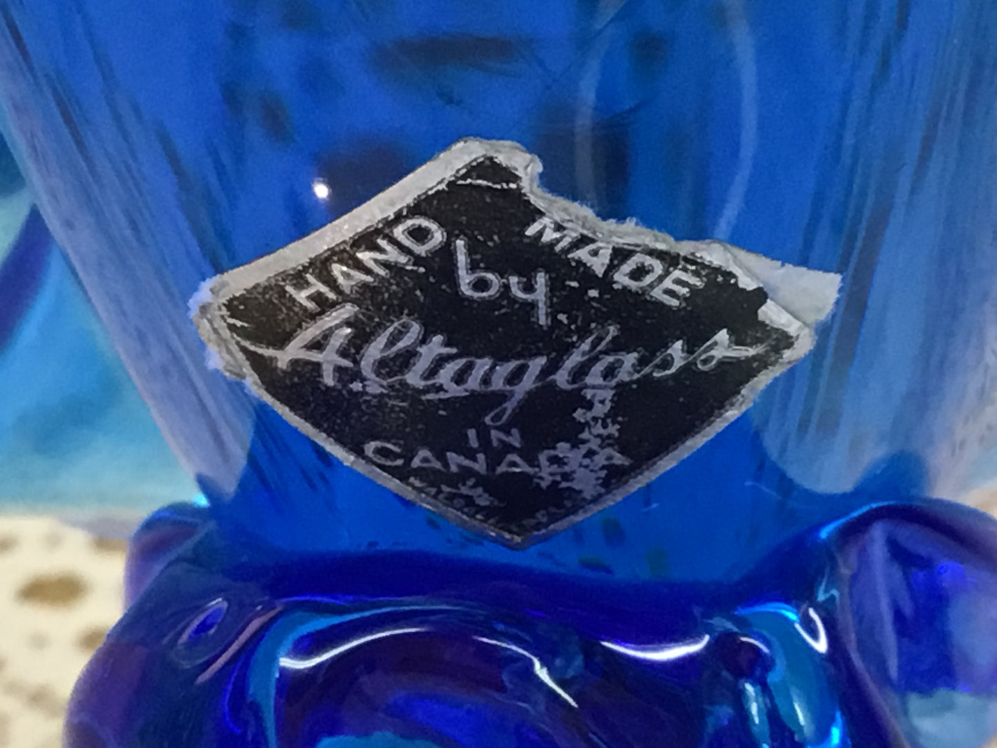Vintage Altaglass Large Blue Bird