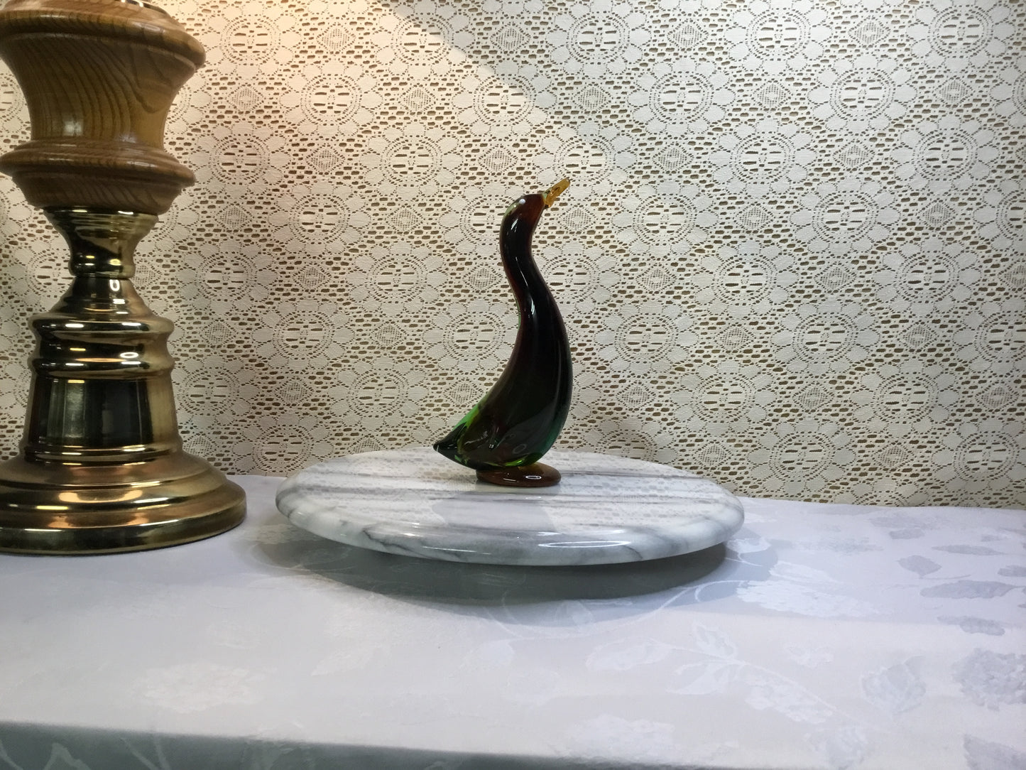 Vintage Altaglass Green and Brown Penguin