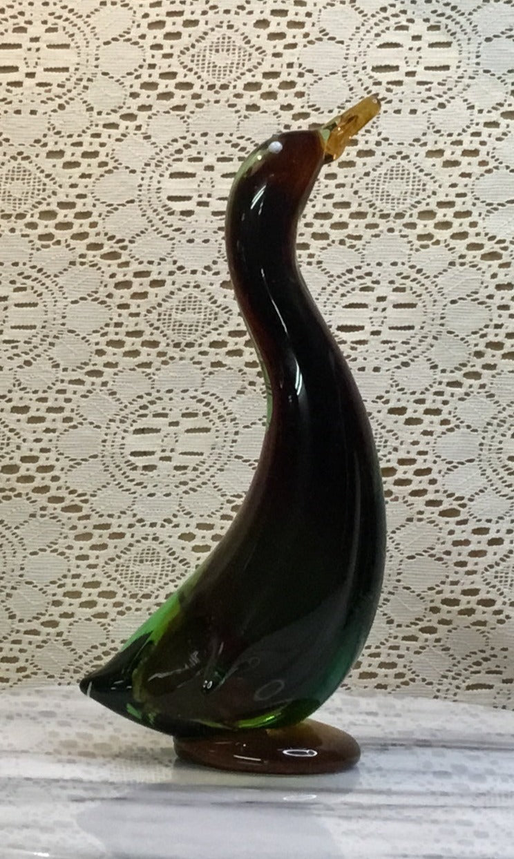 Vintage Altaglass Green and Brown Penguin