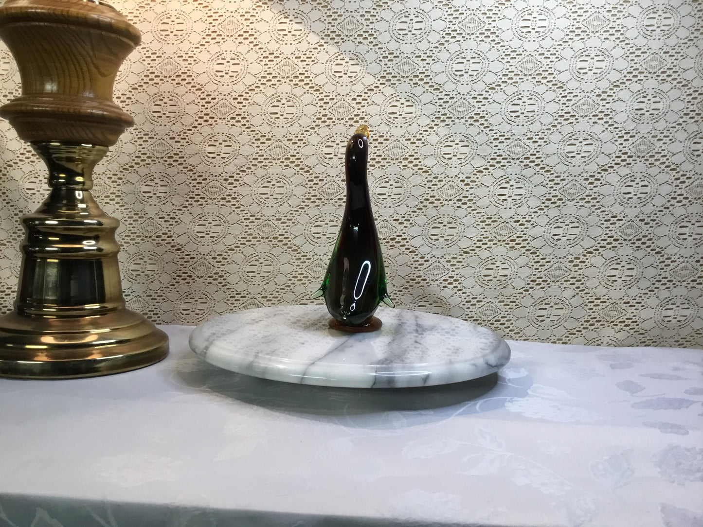 Vintage Altaglass Green and Brown Penguin