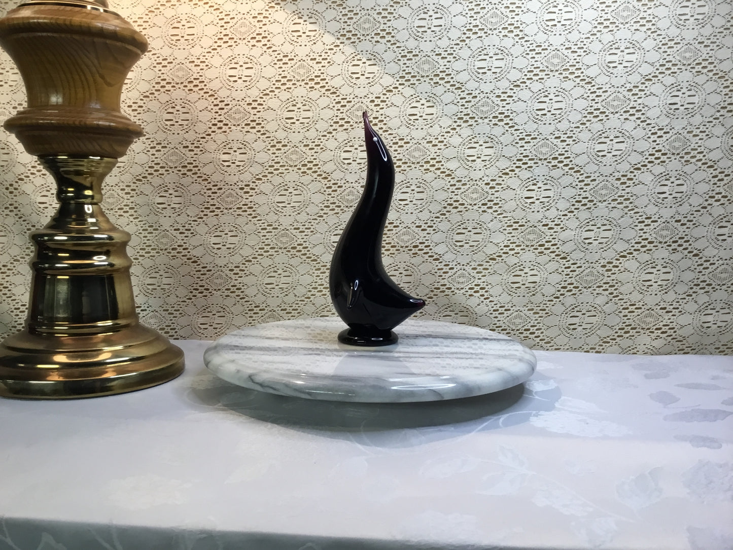 Vintage Altaglass Penguin Purple