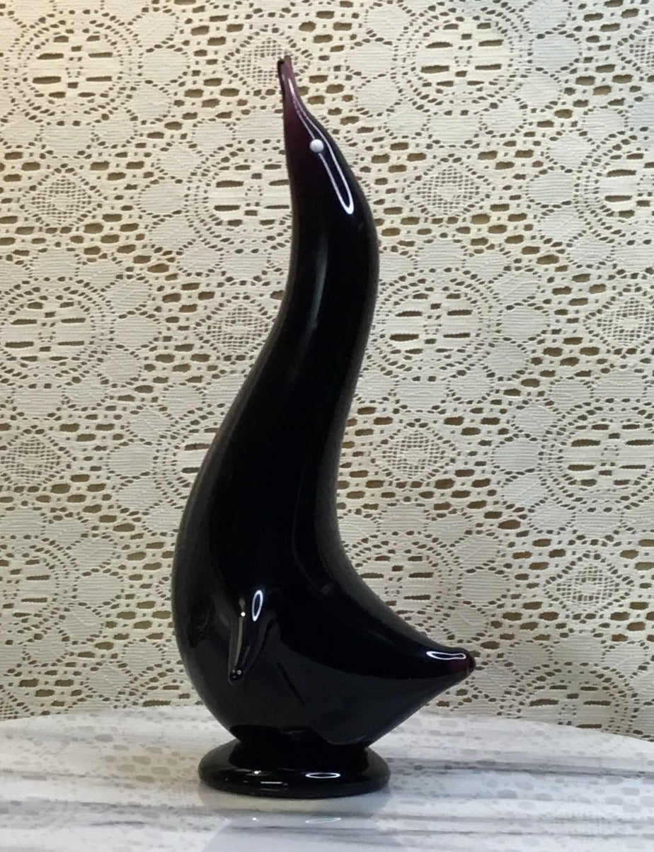 Vintage Altaglass Penguin Purple