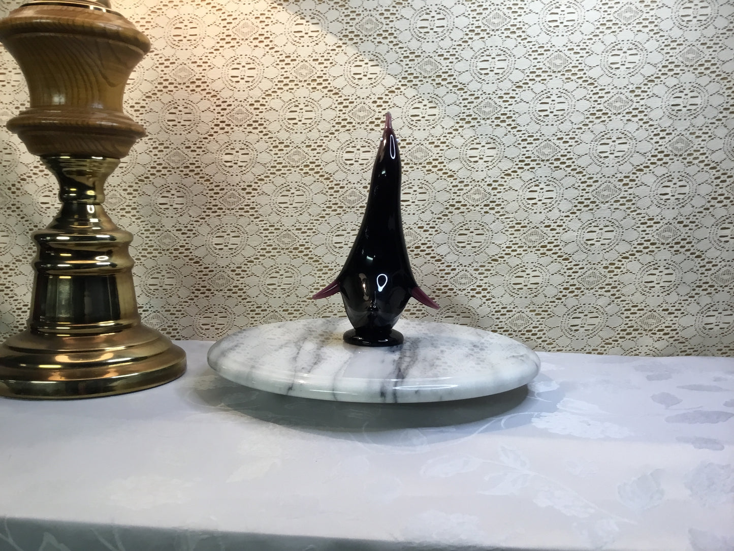 Vintage Altaglass Penguin Purple