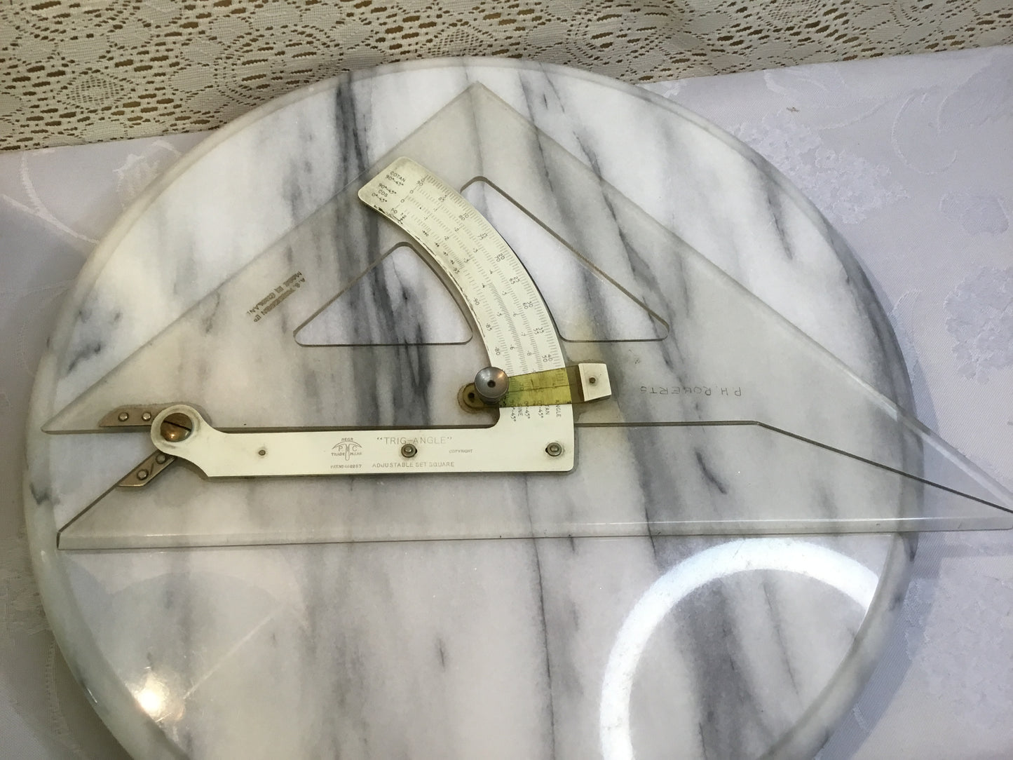 Vintage C.1960s "Trig-Angle" Adjustable Set Square