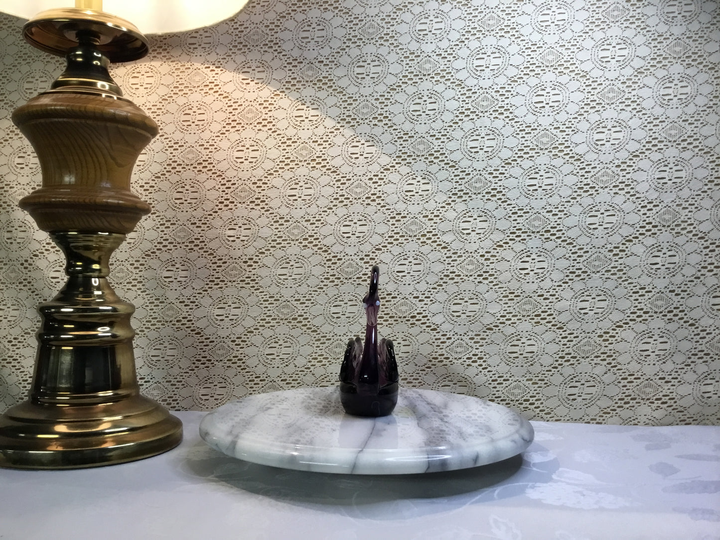 Vintage Altaglass Swan Purple