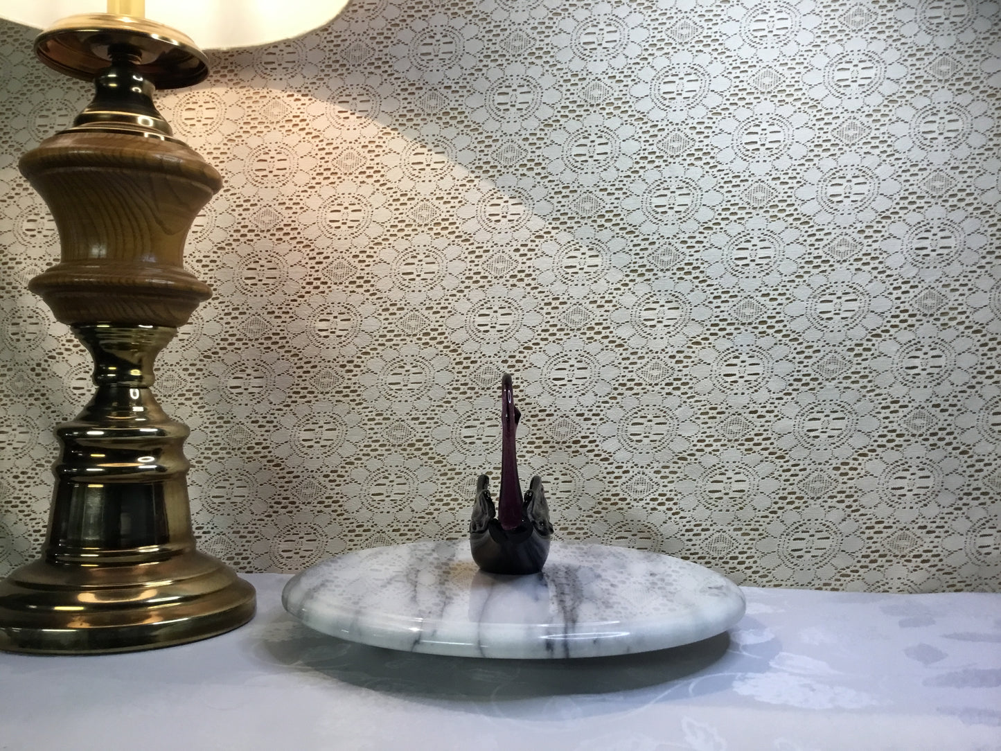Vintage Altaglass Swan Purple
