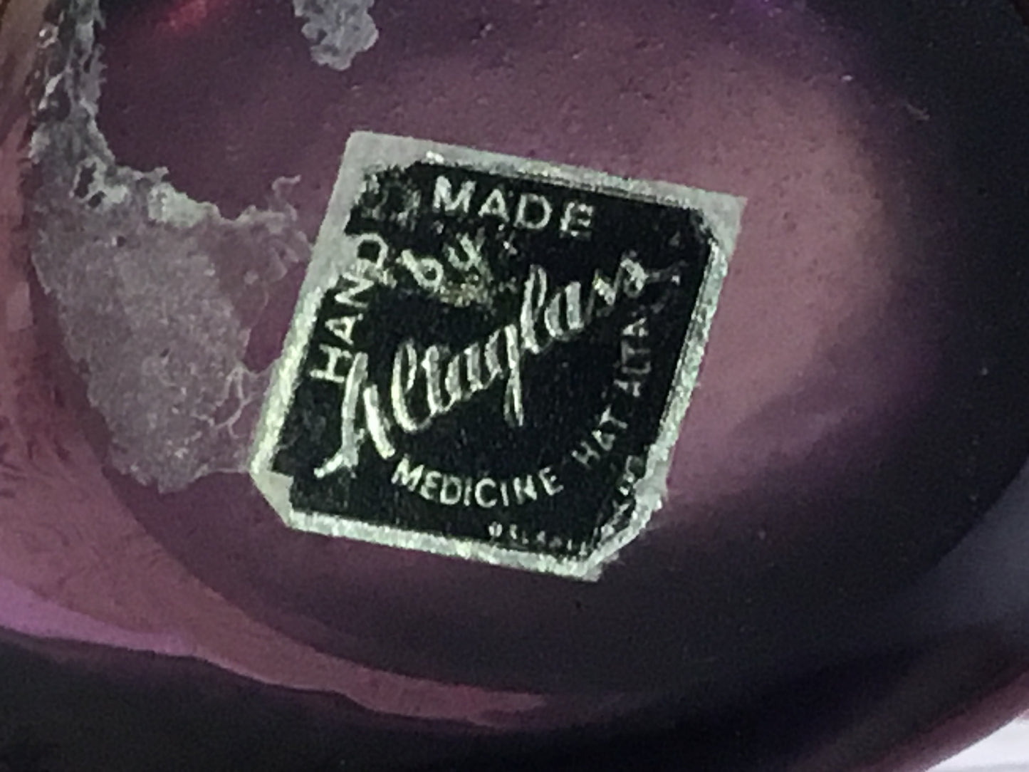 Vintage Altaglass Swan Purple