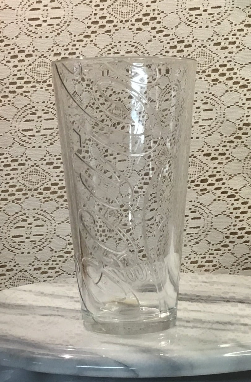 Outlayed Coca-Cola Glass