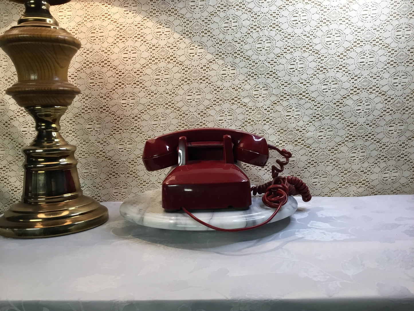 Vintage Automatic Red Rotary Phone