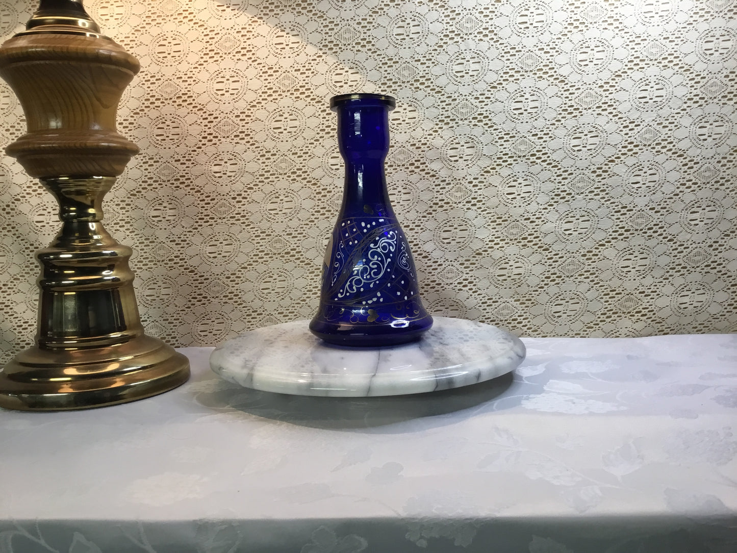 Blue and Gold Bohemian Vase