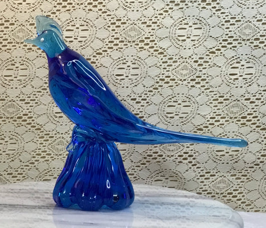 Vintage Altaglass Large Blue Bird