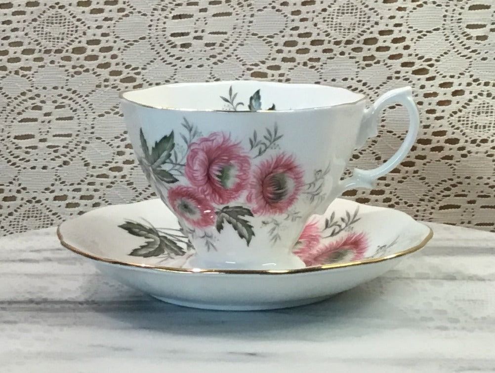 Royal Albert Pink "Highland Thistle" Cup and Saucer