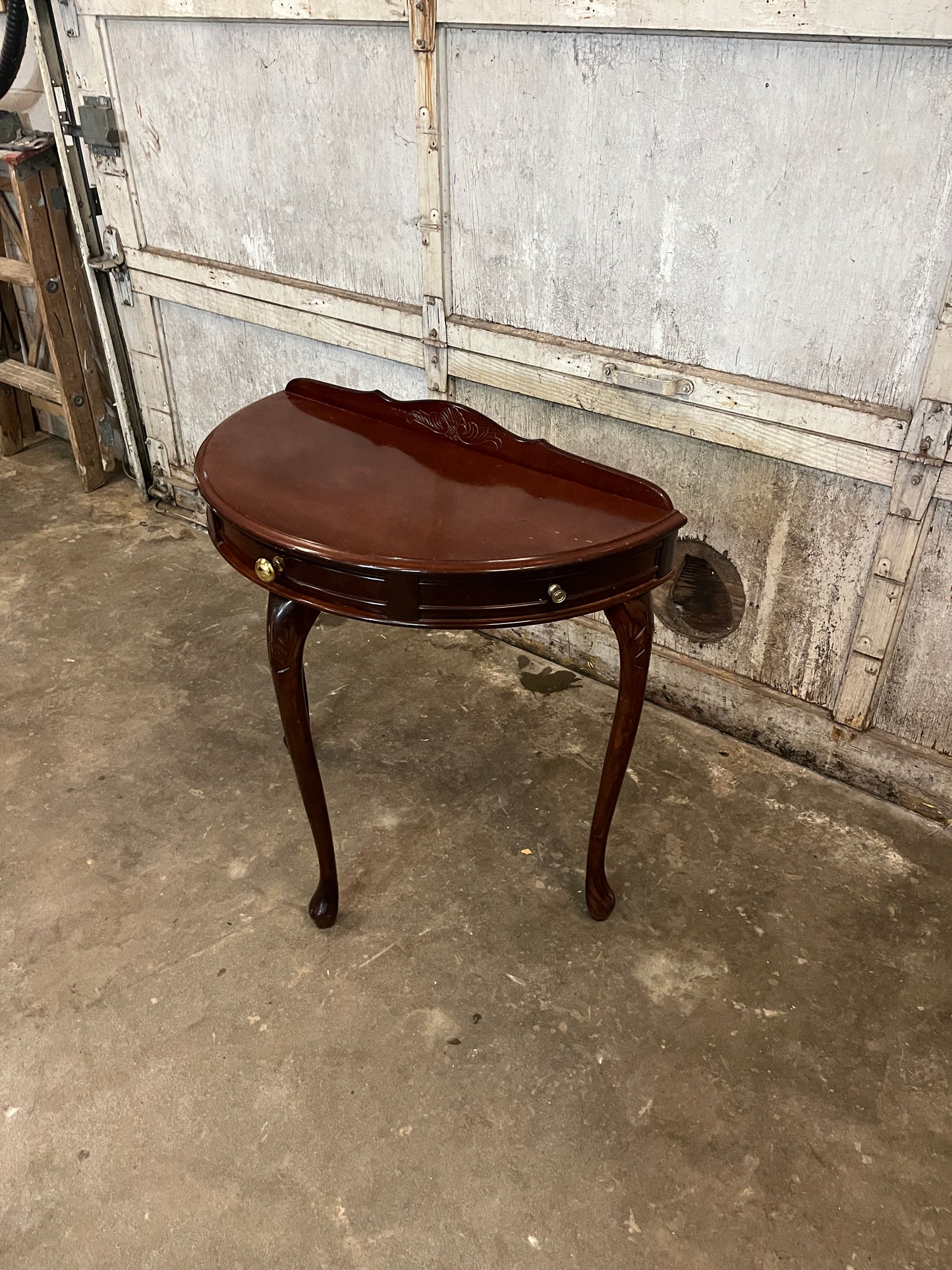Small Half-Round Clawfoot Table